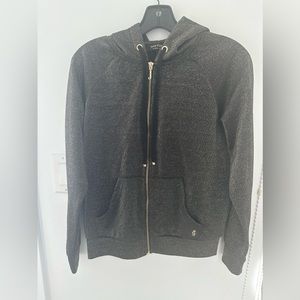 Juicy Couture Sparkly Black and Gold Hoodie. Size: S
